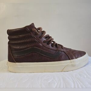 Vans Sk8-High Brown Leather Sneakers